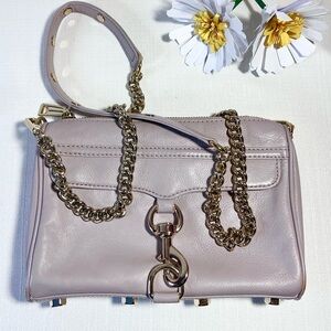 Rebecca Minkoff Mini Mac Crossbody Bag with Silver Chain